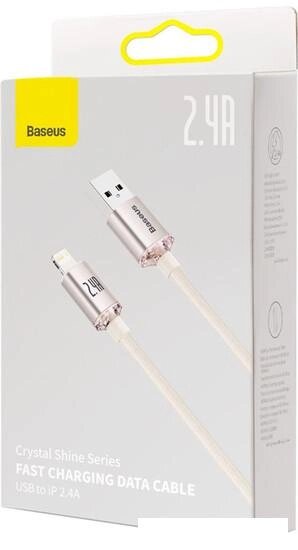 Кабель Baseus Crystal Shine USB Type-A - Lightning (1.2 м, розовый) от компании Интернет-магазин marchenko - фото 1