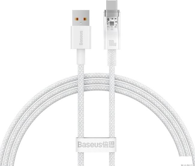 Кабель Baseus Explorer Series Fast Charging Cable with Smart Temperature Control 100W USB Type-A - USB Type-C (1 м, от компании Интернет-магазин marchenko - фото 1