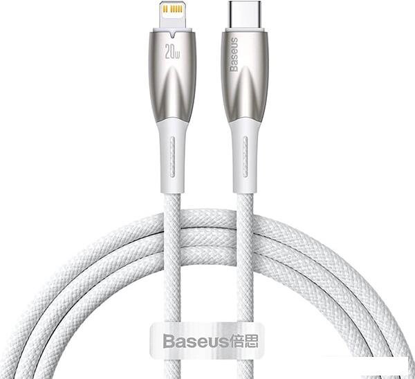 Кабель Baseus Glimmer Series Fast Charging Data Cable Type-C - Lightning 20W CADH000002 (1 м, белый) от компании Интернет-магазин marchenko - фото 1