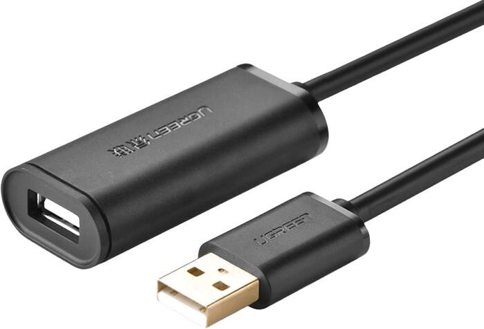 Кабель Ugreen US121 10321 USB Type-A - USB Type-A (10 м, черный) от компании Интернет-магазин marchenko - фото 1