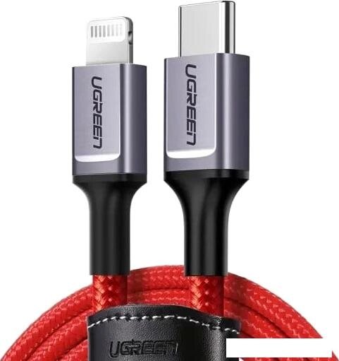 Кабель Ugreen US298 20309 USB Type-C - Lightning (1 м, красный) от компании Интернет-магазин marchenko - фото 1