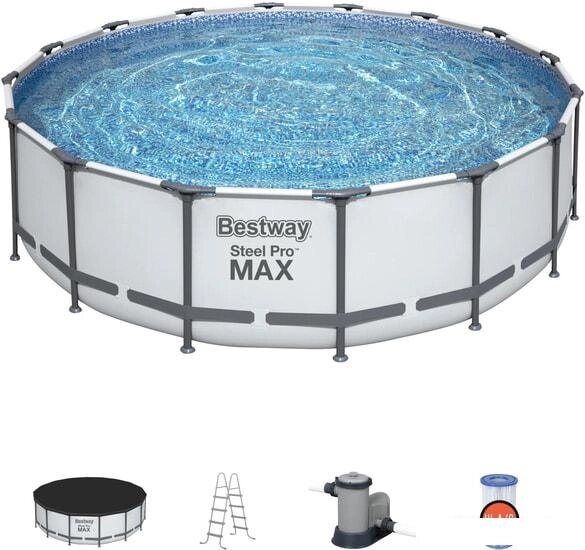 Каркасный бассейн Bestway Steel Pro Max 5612Z (488x122) от компании Интернет-магазин marchenko - фото 1