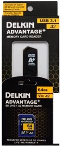Карта памяти Delkin Devices Advantage+ SD Reader and Card Bundle SDXC 64GB