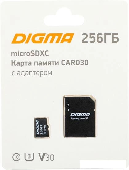 Карта памяти Digma MicroSDXC Class 10 Card30 DGFCA256A03 от компании Интернет-магазин marchenko - фото 1