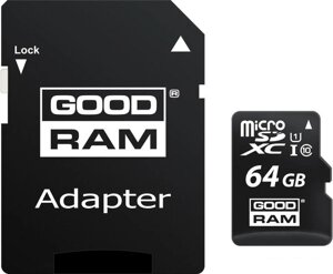 Карта памяти goodram M1aa microsdxc M1aa-0640R12 64GB (с адаптером)