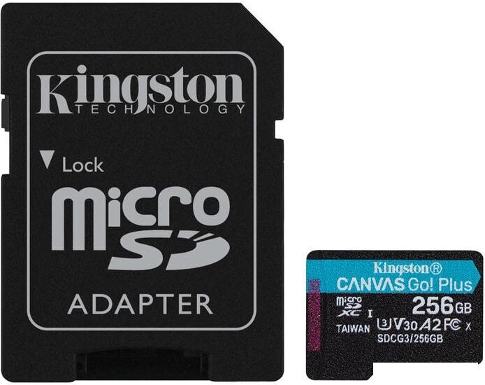Карта памяти Kingston Canvas Go! Plus microSDXC 256GB (с адаптером) от компании Интернет-магазин marchenko - фото 1