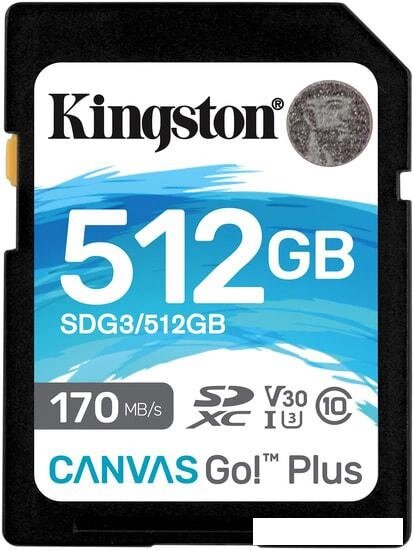 Карта памяти Kingston Canvas Go! Plus SDXC 512GB от компании Интернет-магазин marchenko - фото 1
