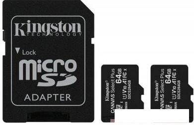 Карта памяти Kingston Canvas Select Plus microSDXC 2x64GB (с адаптером) от компании Интернет-магазин marchenko - фото 1