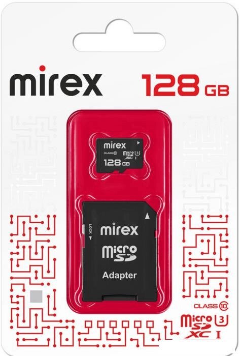 Карта памяти Mirex microSDXC 13613-AD3UH128 128GB (с адаптером) от компании Интернет-магазин marchenko - фото 1