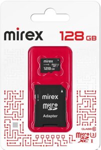 Карта памяти Mirex microSDXC 13613-AD3UH128 128GB (с адаптером)