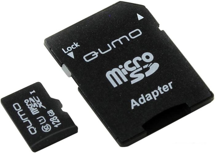 Карта памяти QUMO QM128GMICSDXC10U1 microSDXC 128GB + адаптер от компании Интернет-магазин marchenko - фото 1