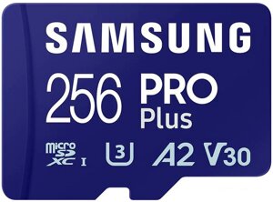 Карта памяти Samsung PRO Plus microSDXC 256GB MB-MD256SA/EU (с адаптером)