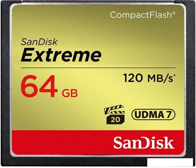 Карта памяти SanDisk Extreme CompactFlash 64GB [SDCFXSB-064G-G46] от компании Интернет-магазин marchenko - фото 1