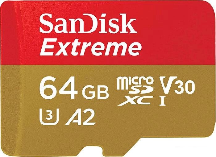 Карта памяти SanDisk Extreme microSDXC SDSQXAH-064G-GN6MN 64GB от компании Интернет-магазин marchenko - фото 1