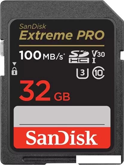 Карта памяти SanDisk Extreme PRO SDHC SDSDXXO-032G-GN4IN 32GB от компании Интернет-магазин marchenko - фото 1