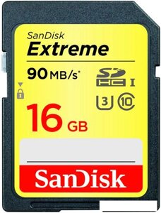 Карта памяти sandisk extreme SDHC class 10 16GB [sdsdxne-016G-GNCIN]