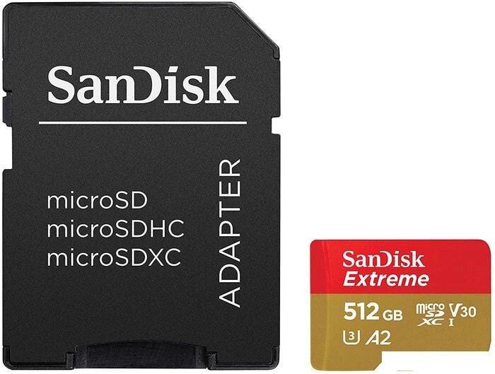 Карта памяти SanDisk Extreme SDSQXA1-512G-GN6MA 512GB (с адаптером) от компании Интернет-магазин marchenko - фото 1