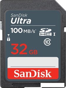 Карта памяти sandisk ultra SDHC sdsdunr-032G-GN3in 32GB