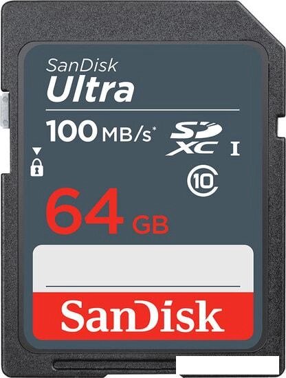 Карта памяти SanDisk Ultra SDXC SDSDUNR-064G-GN3IN 64GB от компании Интернет-магазин marchenko - фото 1