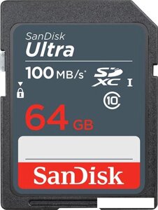 Карта памяти sandisk ultra SDXC sdsdunr-064G-GN3in 64GB