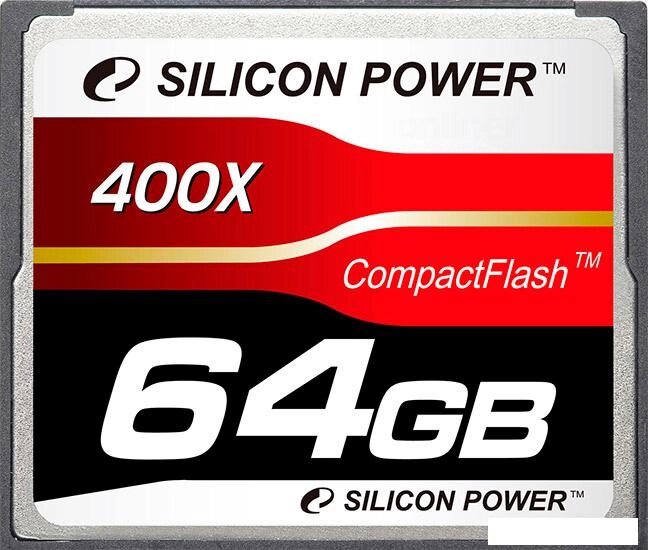 Карта памяти Silicon-Power 400X Professional CompactFlash 64 Гб (SP064GBCFC400V10) от компании Интернет-магазин marchenko - фото 1