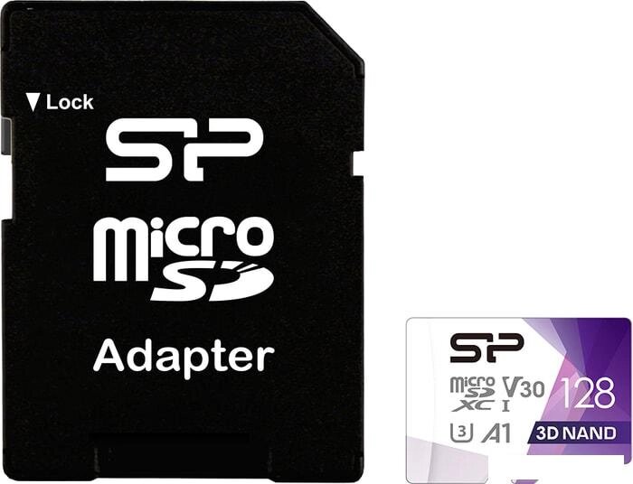 Карта памяти Silicon-Power Superior Pro microSDXC SP128GBSTXDU3V20AB 128GB + адаптер от компании Интернет-магазин marchenko - фото 1