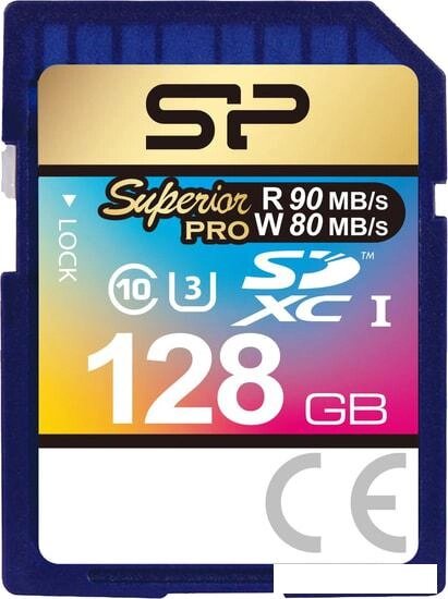 Карта памяти Silicon-Power Superior Pro SDXC SP128GBSDXCU3V10 128GB от компании Интернет-магазин marchenko - фото 1