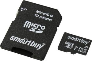 Карта памяти smartbuy microsdxc SB64GBSDU1a-AD 64GB