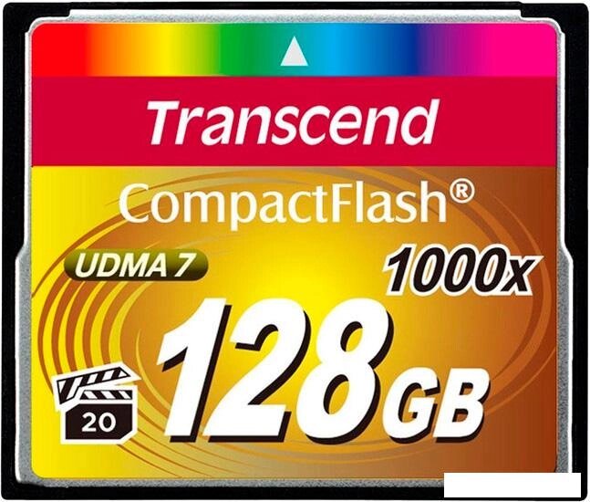 Карта памяти Transcend 1000x CompactFlash Ultimate 128GB (TS128GCF1000) от компании Интернет-магазин marchenko - фото 1