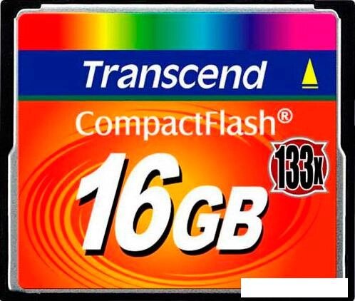 Карта памяти Transcend 133x CompactFlash 16 Гб (TS16GCF133) от компании Интернет-магазин marchenko - фото 1
