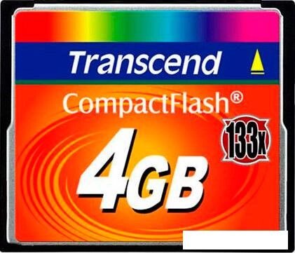 Карта памяти Transcend 133x CompactFlash 4 Гб (TS4GCF133) от компании Интернет-магазин marchenko - фото 1