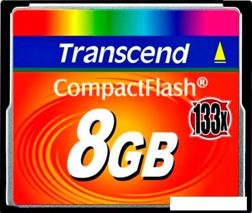 Карта памяти Transcend 133x CompactFlash 8 Гб (TS8GCF133) от компании Интернет-магазин marchenko - фото 1
