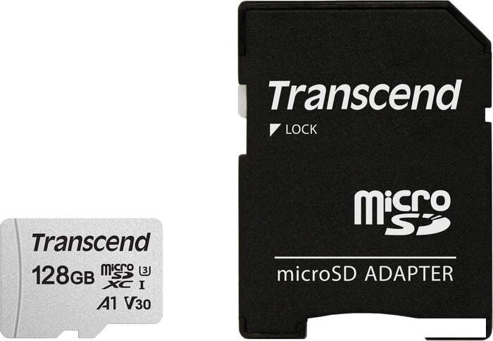 Карта памяти Transcend microSDXC 300S 128GB + адаптер от компании Интернет-магазин marchenko - фото 1