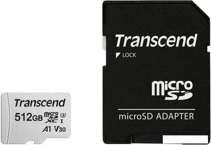 Карта памяти Transcend microSDXC 300S 512GB (с адаптером) от компании Интернет-магазин marchenko - фото 1