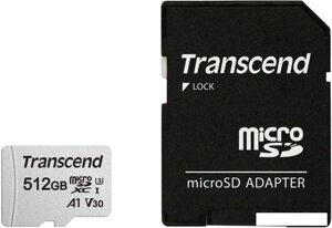 Карта памяти Transcend microSDXC 300S 512GB (с адаптером)