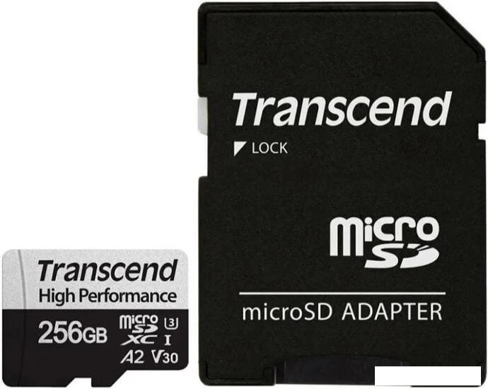Карта памяти Transcend microSDXC 330S 256GB (с адаптером) от компании Интернет-магазин marchenko - фото 1