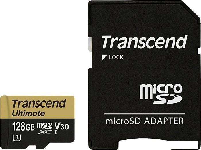 Карта памяти Transcend Ultimate microSDXC UHS-I U3M 128GB + адаптер [TS128GUSDU3M] от компании Интернет-магазин marchenko - фото 1