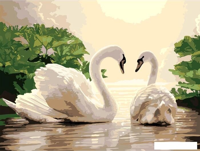 Картина по номерам Школа талантов Лебеди на тихом пруду 7880880 от компании Интернет-магазин marchenko - фото 1