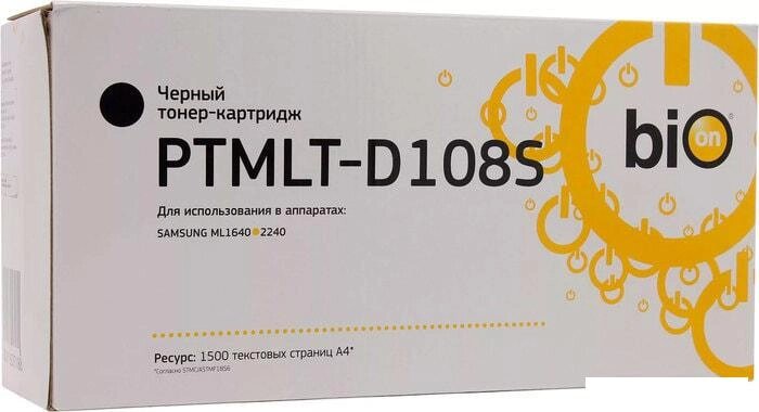 Картридж Bion PTMLT-D108S (аналог Samsung MLT-D108S) от компании Интернет-магазин marchenko - фото 1