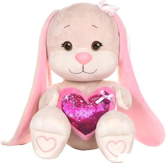 Классическая игрушка Jack&Lin Зайка с розовым сердцем JL-071901-35 от компании Интернет-магазин marchenko - фото 1
