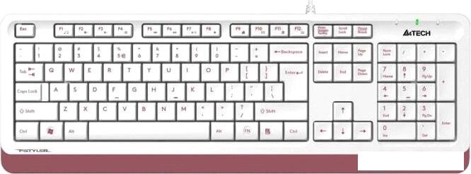 Клавиатура A4Tech Fstyler FK10 (белый/розовый) от компании Интернет-магазин marchenko - фото 1