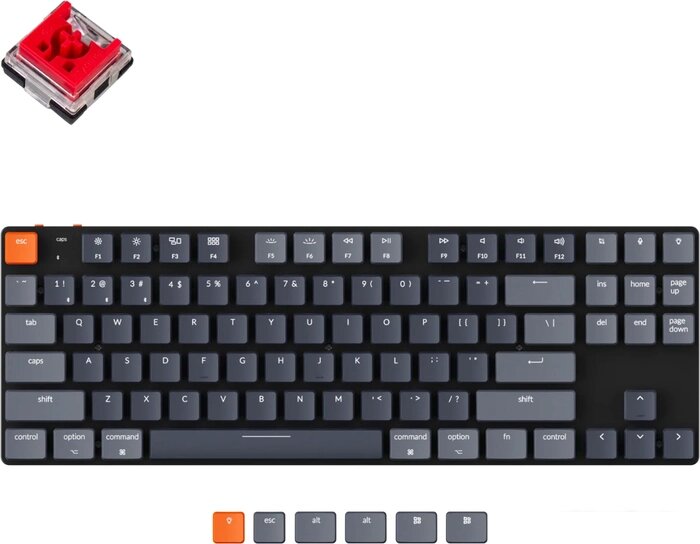 Клавиатура Keychron K1 SE RGB K1SE-E1-RU (Keychron Low Profile Optical Red) от компании Интернет-магазин marchenko - фото 1