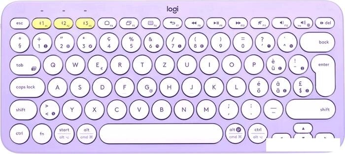 Клавиатура Logitech Multi-Device K380 Bluetooth 920-011166 (фиолетовый/белый, нет кириллицы) от компании Интернет-магазин marchenko - фото 1