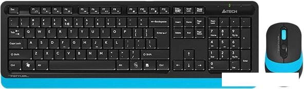 Клавиатура + мышь A4Tech Fstyler FG1010 (черный/синий) от компании Интернет-магазин marchenko - фото 1