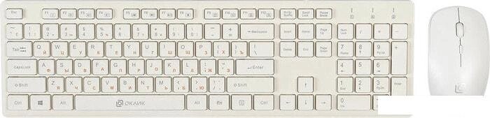 Клавиатура + мышь Oklick 240M (белый) от компании Интернет-магазин marchenko - фото 1