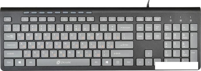 Клавиатура Oklick 480M (черный/серый) от компании Интернет-магазин marchenko - фото 1