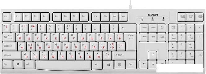 Клавиатура SVEN KB-S300 (белый) от компании Интернет-магазин marchenko - фото 1