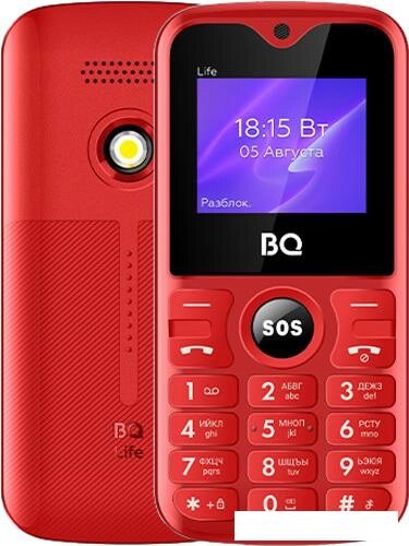 Кнопочный телефон BQ-Mobile BQ-1853 Life (красный) от компании Интернет-магазин marchenko - фото 1