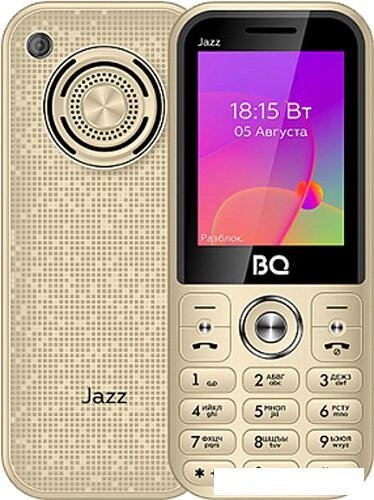 Кнопочный телефон BQ-Mobile BQ-2457 Jazz (золотистый) от компании Интернет-магазин marchenko - фото 1