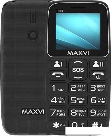 Кнопочный телефон Maxvi B110 (черный) от компании Интернет-магазин marchenko - фото 1